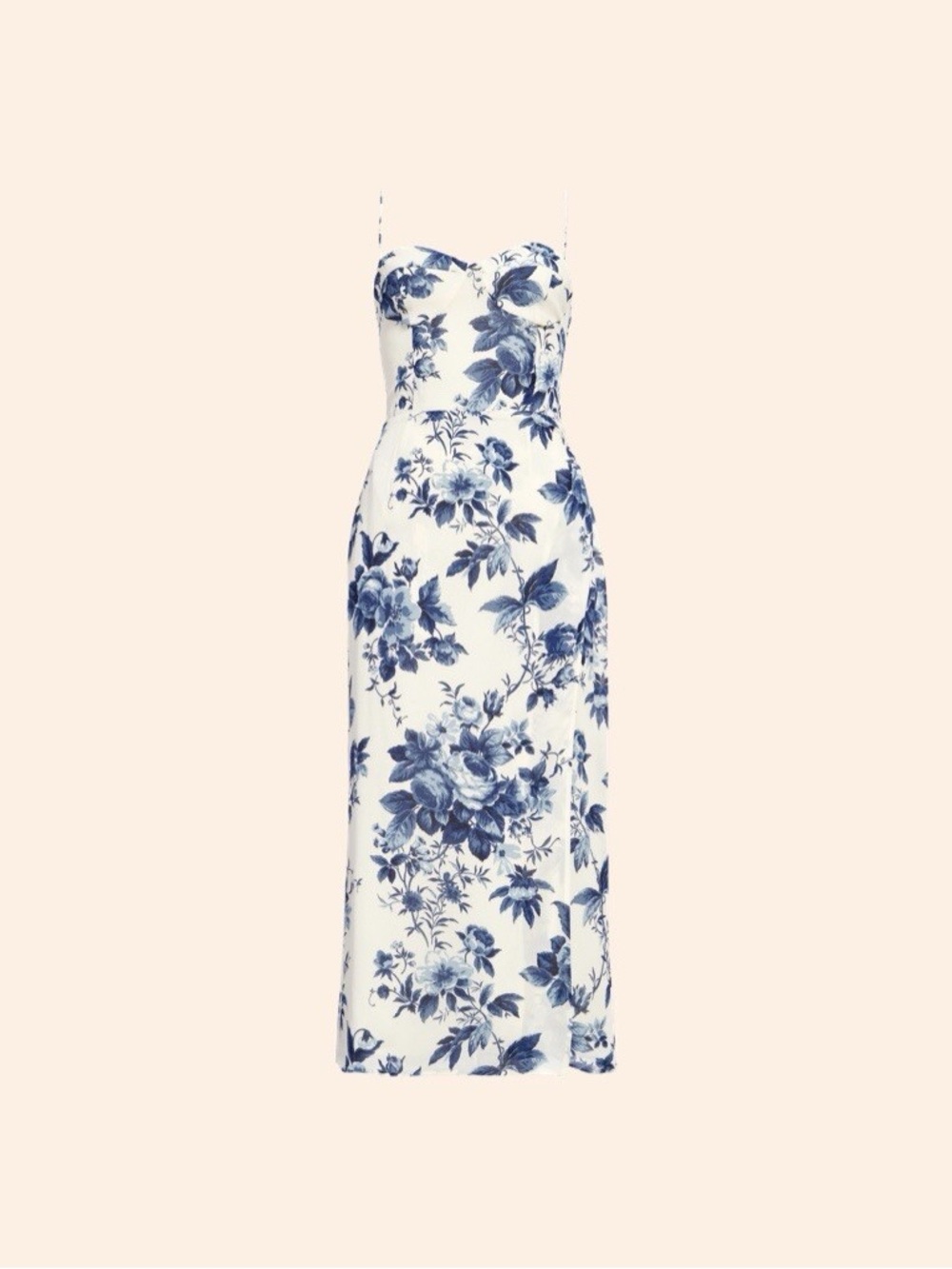 o.p.t. Blue Floral Strappy Midi Dress
